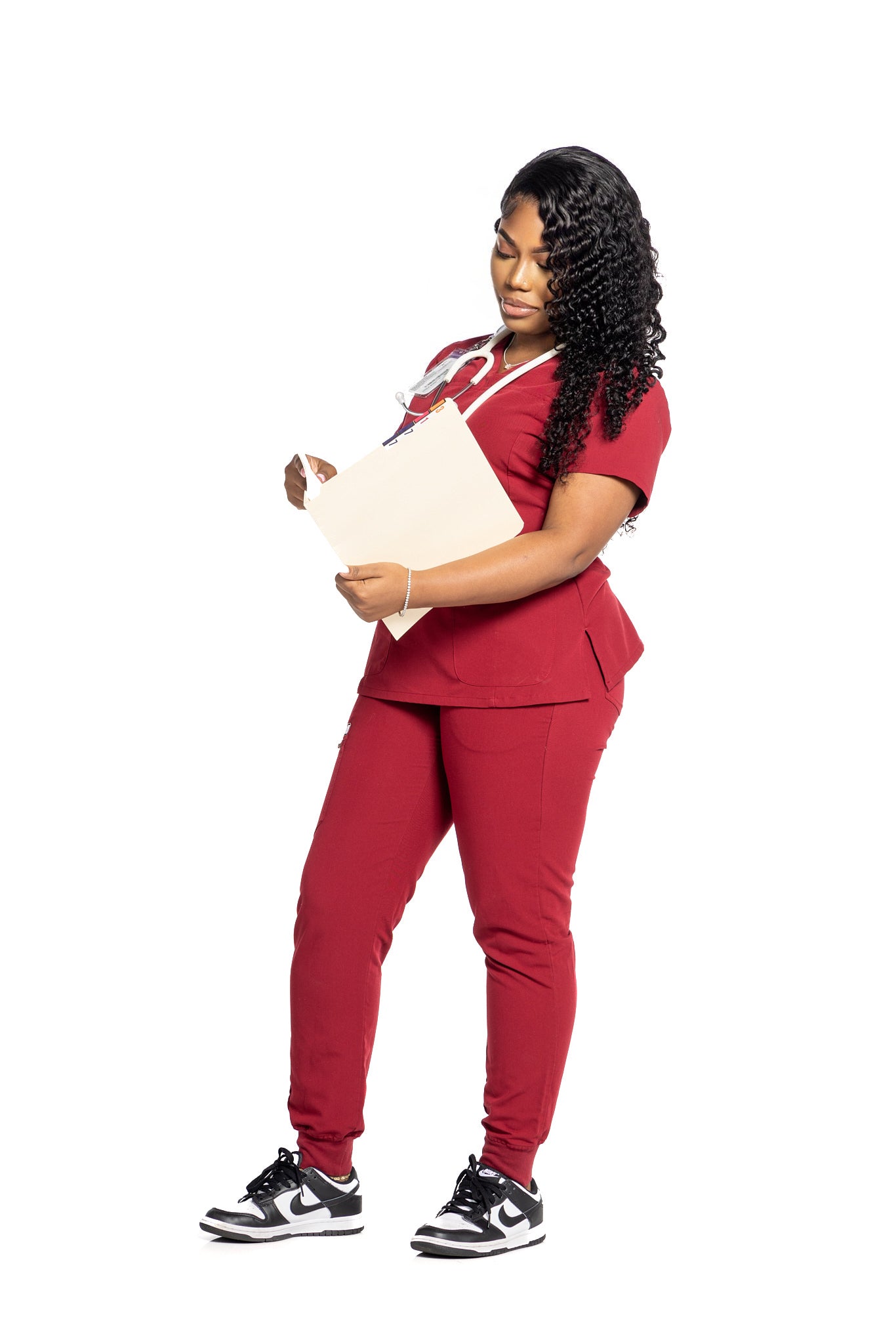 Berry Burgundy Classic V-Neck