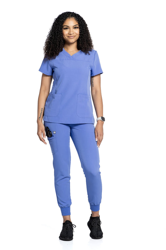 Ceil Blue Classic V-Neck